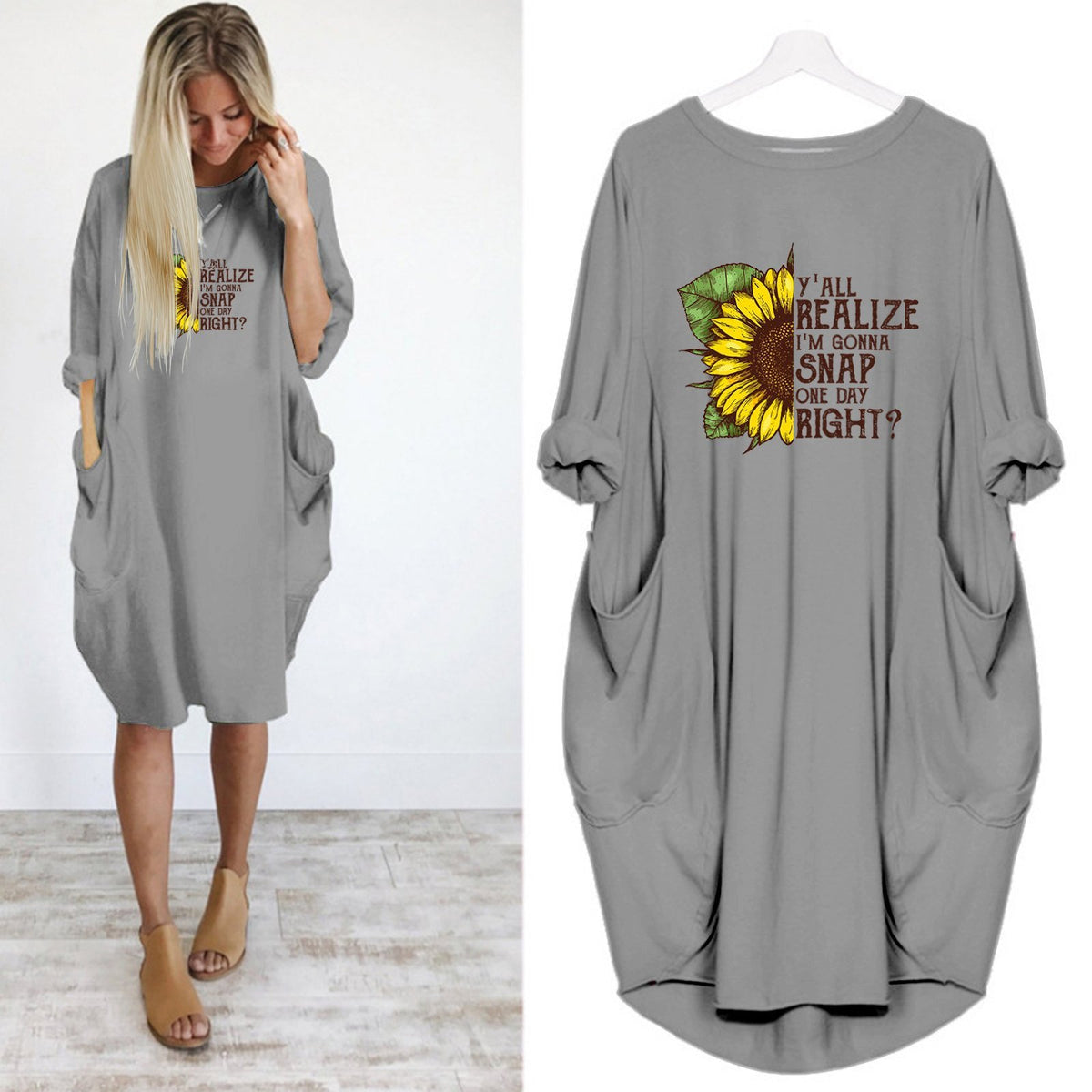 Yall Realixe Im Gonna Snap One Day Right Dress-Apparel-GP Art-Dress-S-Vibe Cosy™