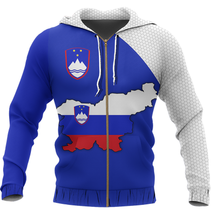 Slovenia Map Special Hoodie-Apparel-NNK-Zipped Hoodie-S-Vibe Cosy™