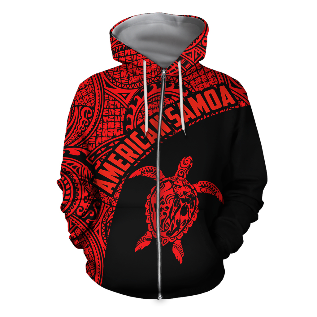 American Samoa Polynesian Hoodie - Red PL-Apparel-PL8386-Hoodie-S-Vibe Cosy™