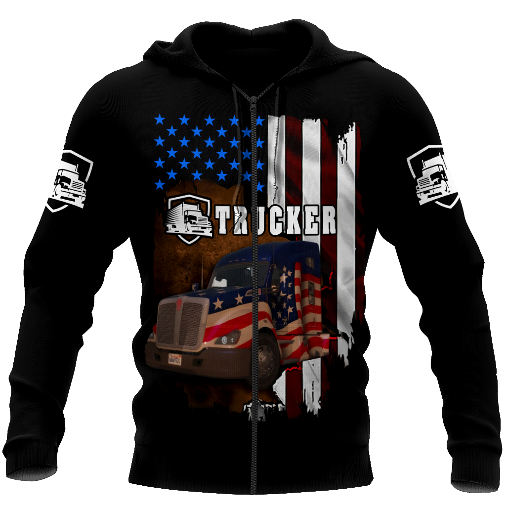 Trucker 3D All Over Printed Shirts For Men and Women