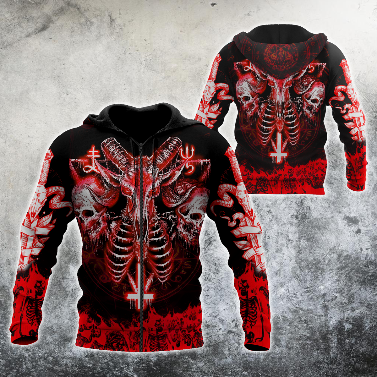 Skull Satanic Hoodie For Men And Women MH12012102