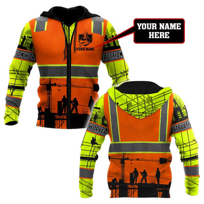 Premium Personalized 3D Printed Construction Worker Shirts MEI
