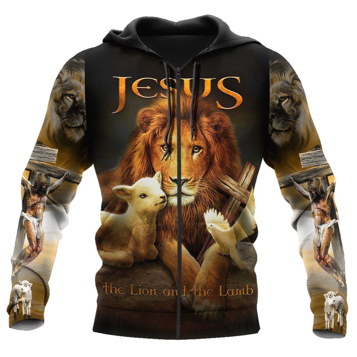 Jesus - The Lion And The Lamb 3D All Over Printed Shirts