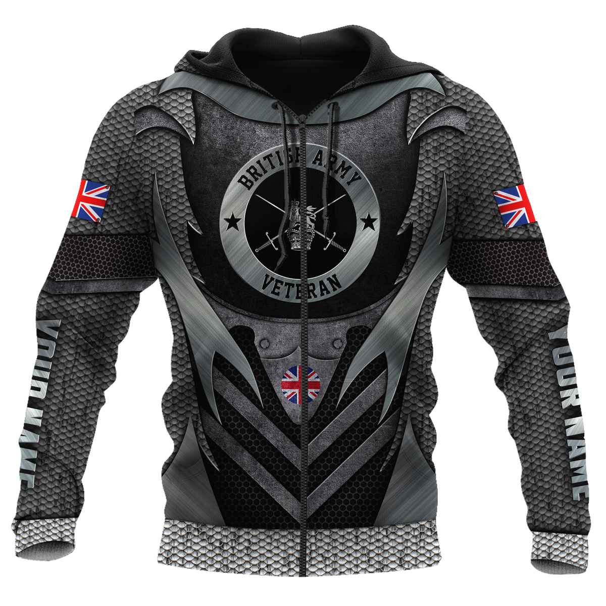 Custom Name XT British Army 3D Printed Shirts