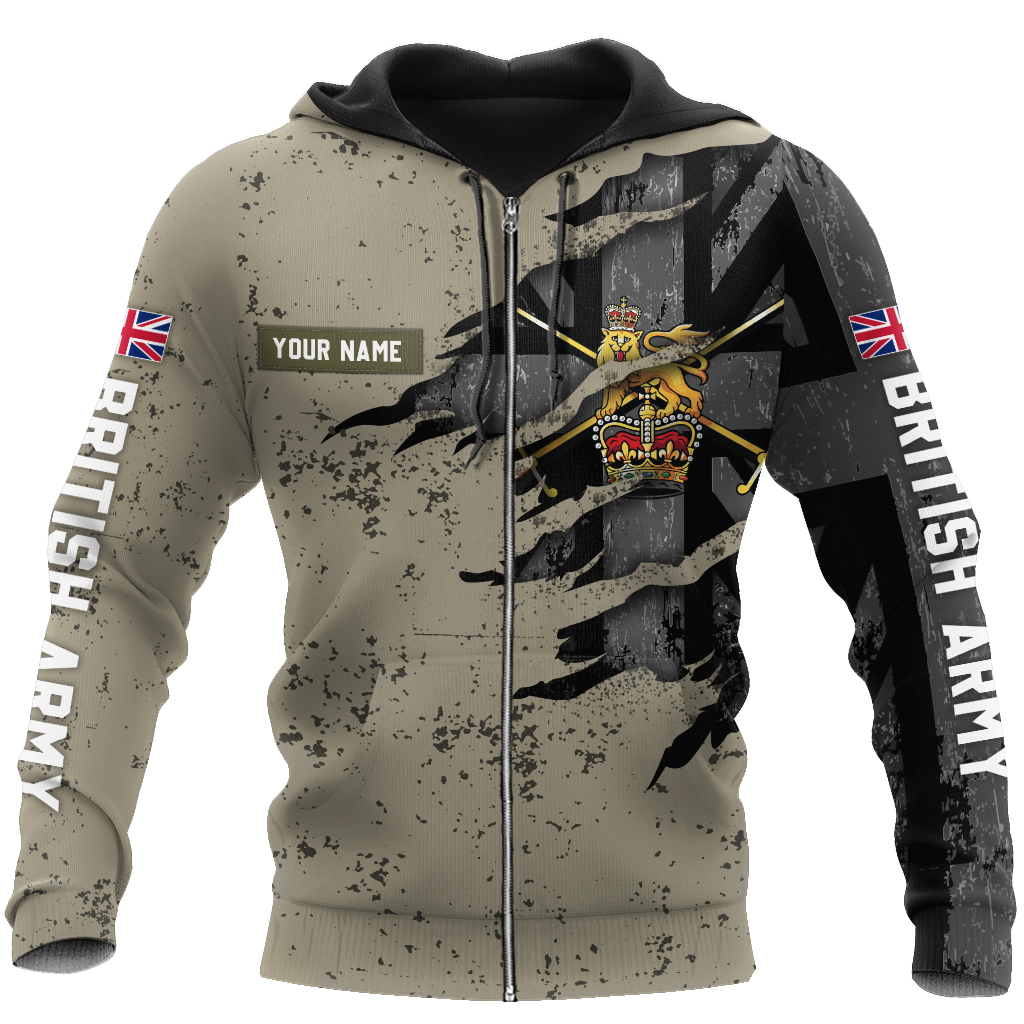 Custom name British Camo 3D Design Print Shirts
