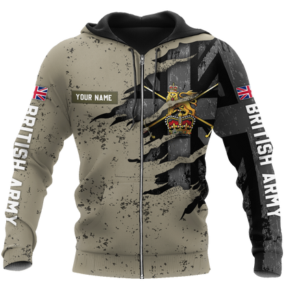 Custom name British Camo 3D Design Print Shirts