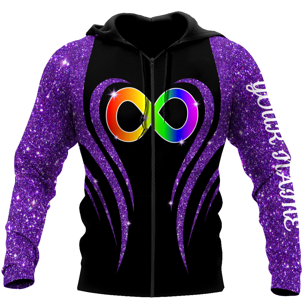 3D All Over Printed Autism Unisex Shirts Custom Name  XT