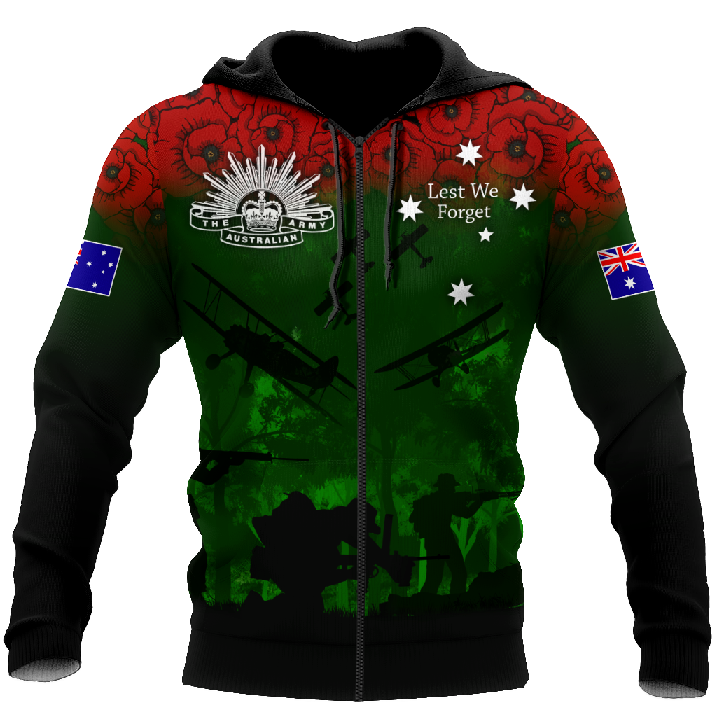 Premium Unisex Hoodie Remember Anzac Day ML PD25022101