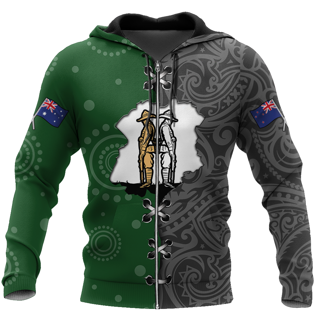 Remembrance Australia and Kiwi Soldier 3D print shirts