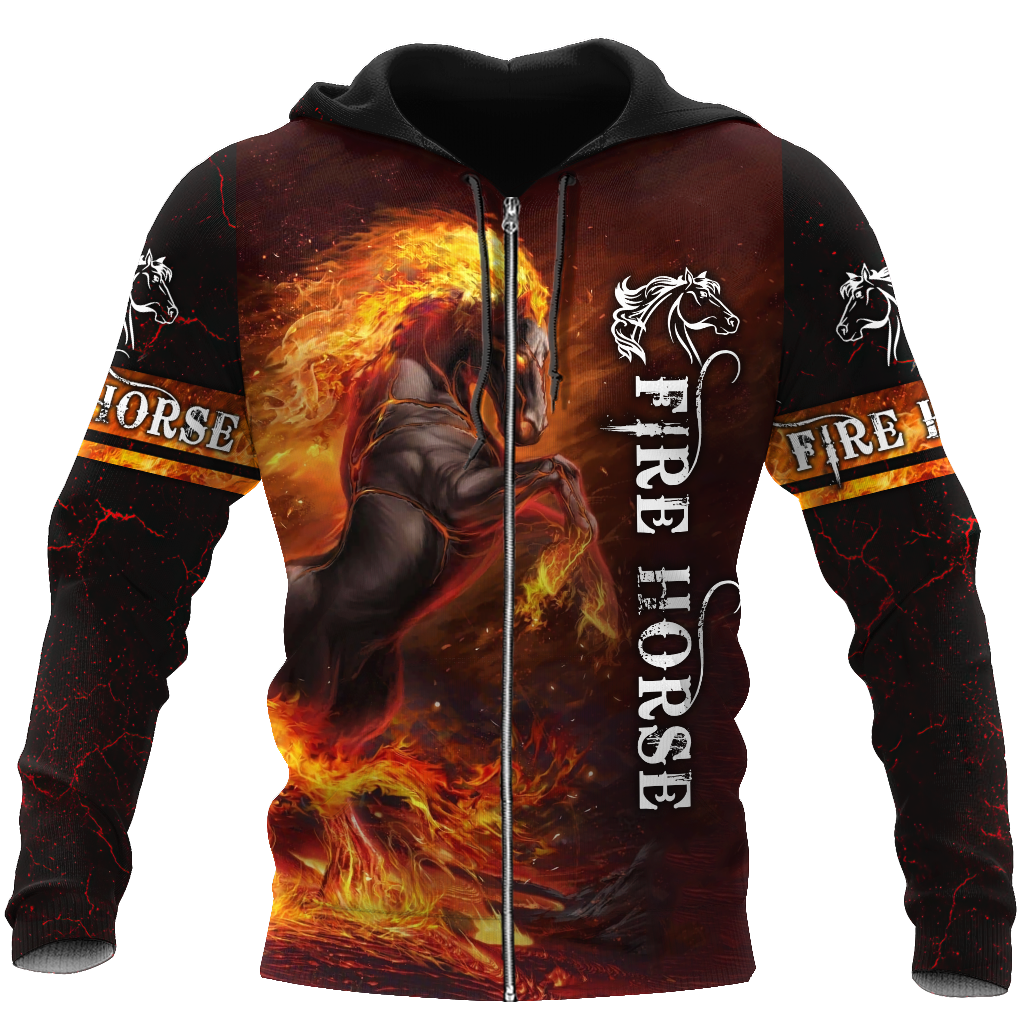Fire Horse 3D All Over Printed Unisex Shirts