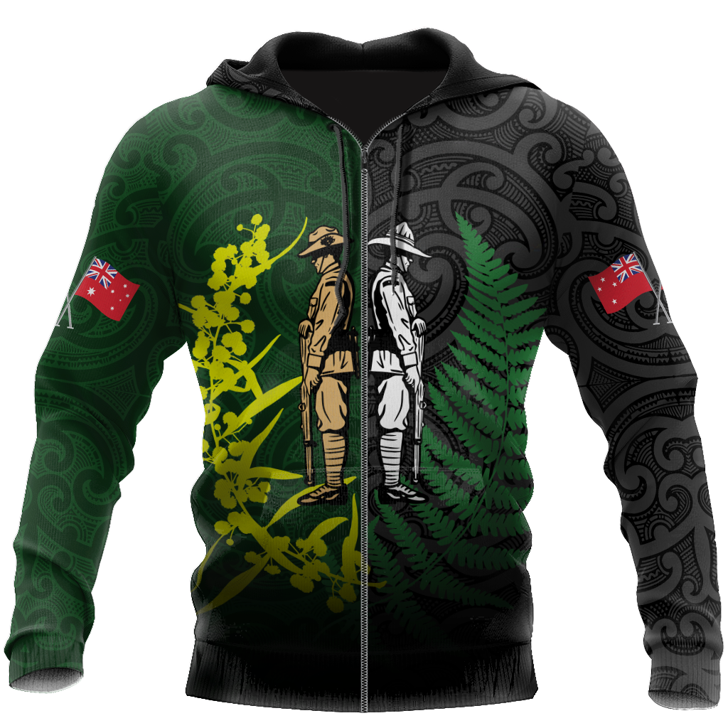 The ode remembrance Kiwi and Australia Soldier 3D print shirts