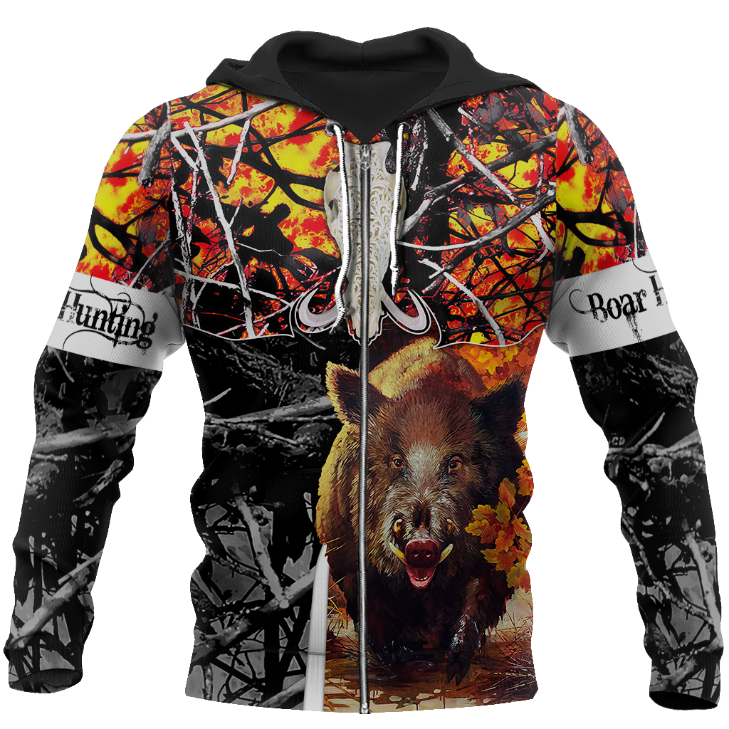 BOAR HUNTING CAMO 3D ALL OVER PRINTED SHIRTS FOR MEN AND WOMEN JJ221201 PL-Apparel-PL8386-zip-up hoodie-S-Vibe Cosy™