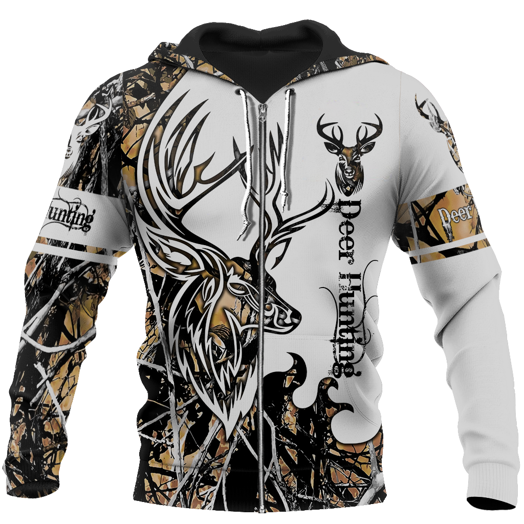 DEER HUNTING OUTSHINE CAMO 3D ALL OVER PRINTED SHIRTS FOR MEN AND WOMEN JJ051205 PL-Apparel-PL8386-zip-up hoodie-S-Vibe Cosy™