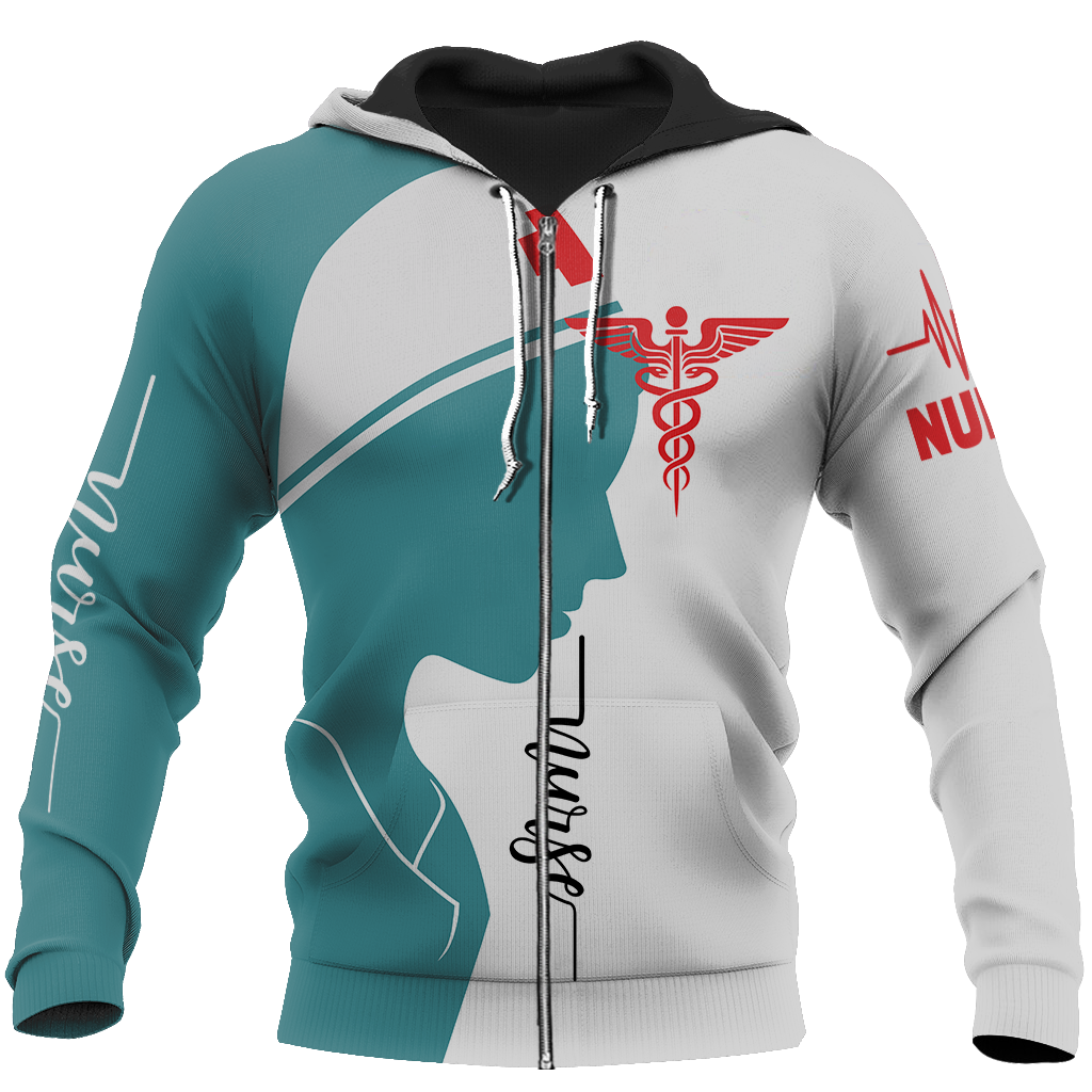 Beautiful Nurse 3D All Over Printed Shirts For Men and Women JJ130401-Apparel-TT-Zipped Hoodie-S-Vibe Cosy™