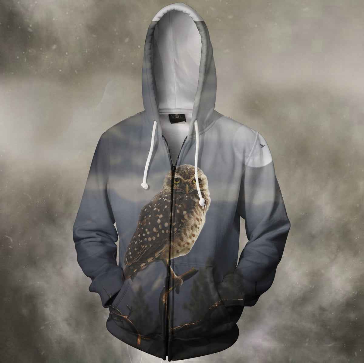 3D All Over Print Owl Drinking Coffee Shirts-Apparel-Phaethon-Zip-S-Vibe Cosy™