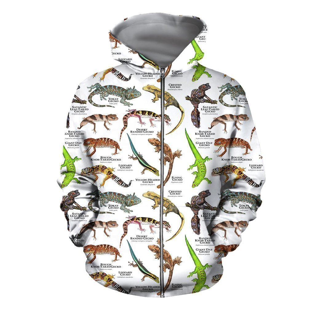 3D All Over Printed Geckos of the World Shirts And Shorts-Apparel-6teenth World-T-Shirt-S-Vibe Cosy™