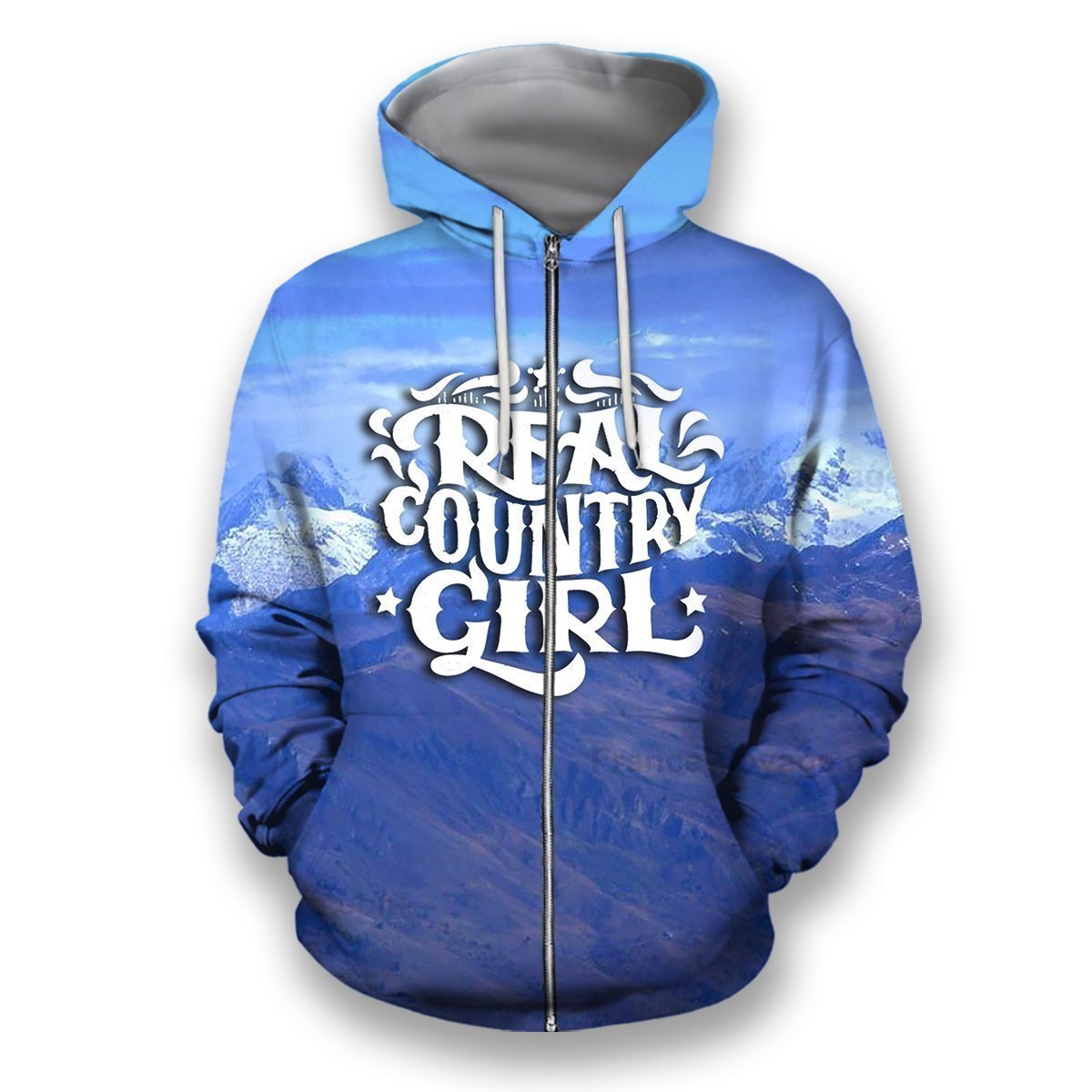 All Over Printed Real Country Girl Shirts-Apparel-HbArts-Zip-Hoodie-S-Vibe Cosy™