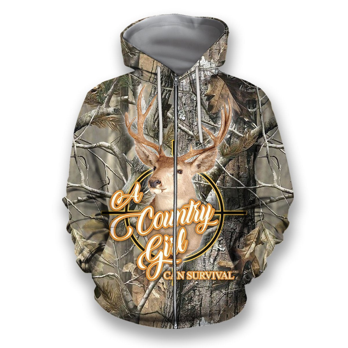 All Over Printed Country Girl Can Survival-Apparel-HbArts-Zip-Hoodie-S-Vibe Cosy™
