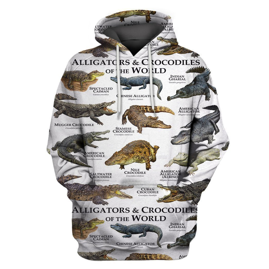 3D All Over Print Alligator & Crocodile Hoodie-Apparel-6teenth World-Hoodie-S-Vibe Cosy™