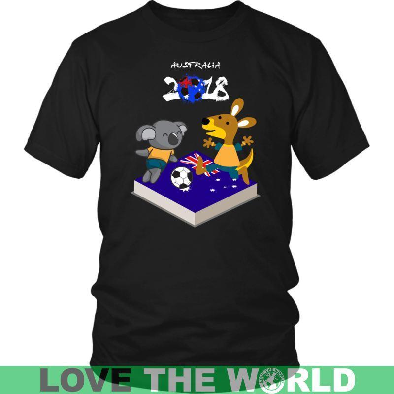 AUSTRALIA 2018 FOOTBALL T-SHIRT TH9-T-SHIRTS-HP Arts-District Unisex Shirt-Black-S-Vibe Cosy™