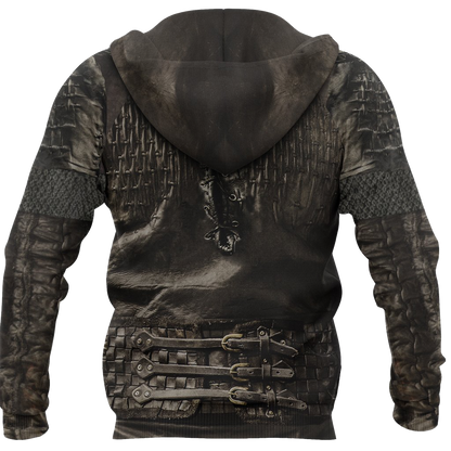 Irish Armor Knight Warrior Chainmail 3D All Over Printed Shirts For Men and Women AM020301-Apparel-TT-Hoodie-S-Vibe Cosy™