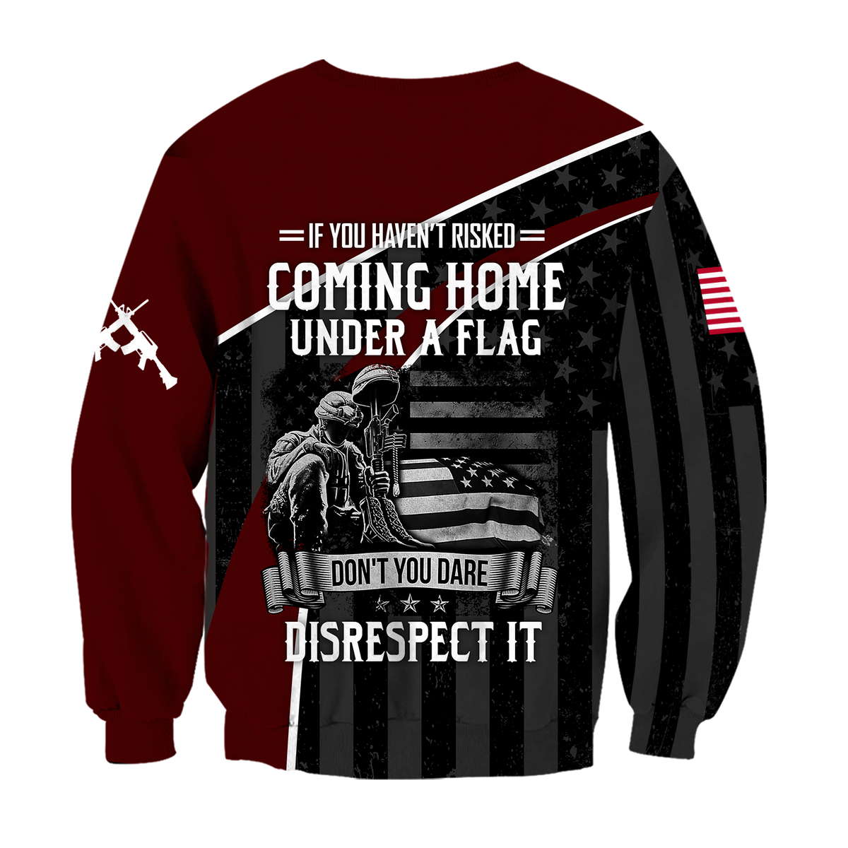 Veteran Honor the fallen Coming Home under a Flag Soldier 3D shirts for men and women