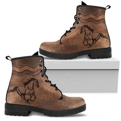 Love Horse Leather Boots For Men And Women TN