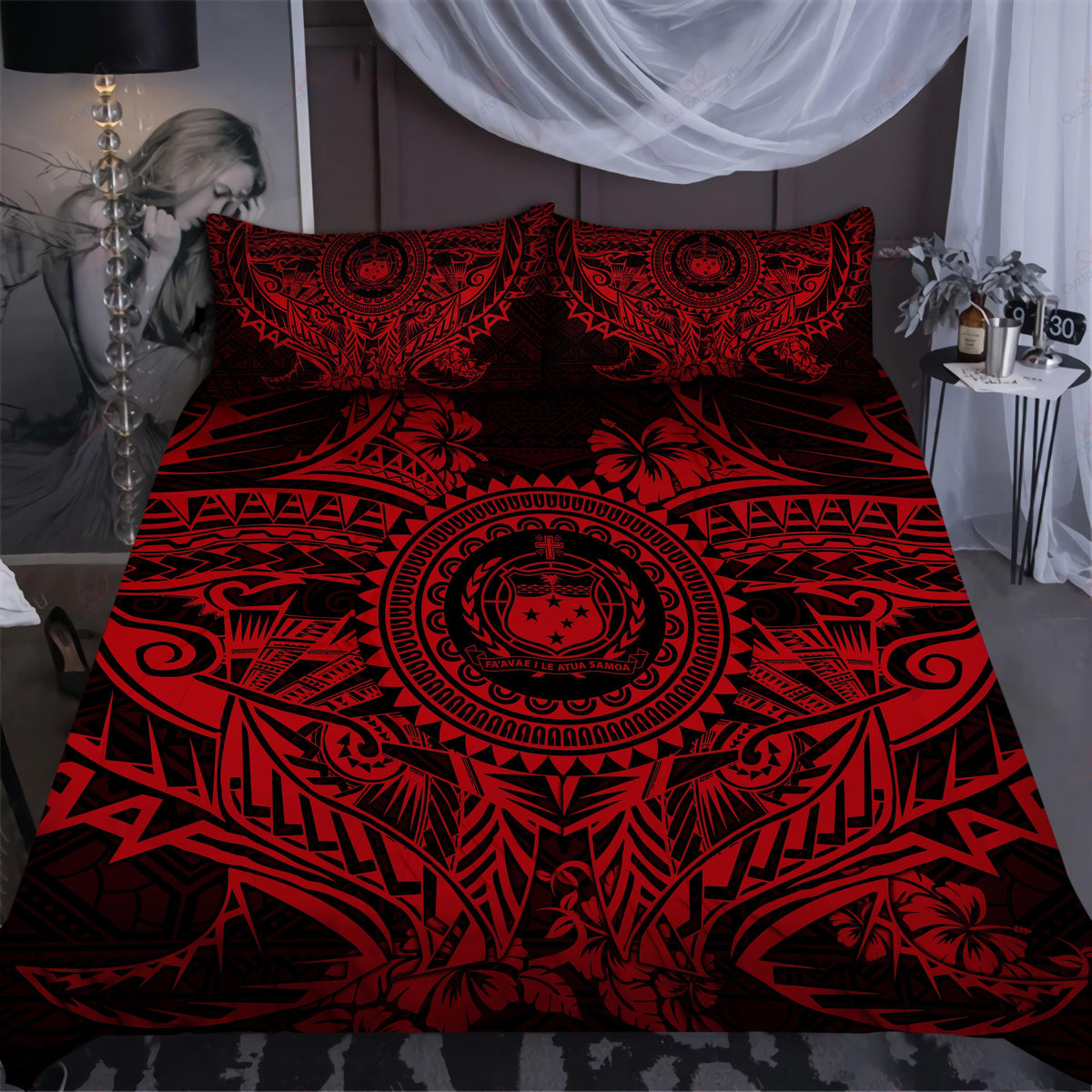 American Samoa Polynesian Pattern Bedding Set-ML-ML-US Twin-Vibe Cosy™
