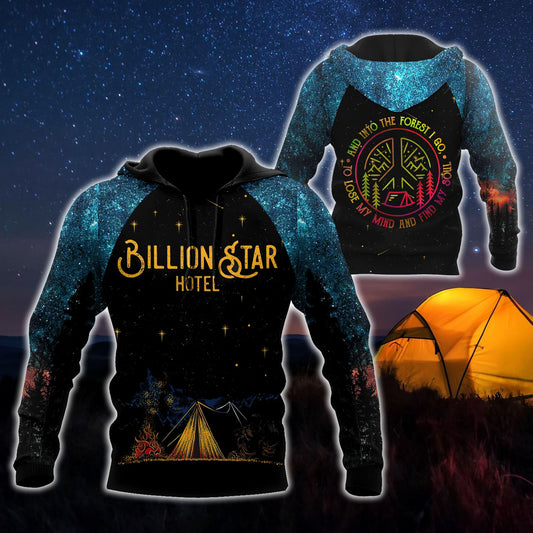 Camping 3D All Over Printed Unisex Shirts Billion Star Hotel