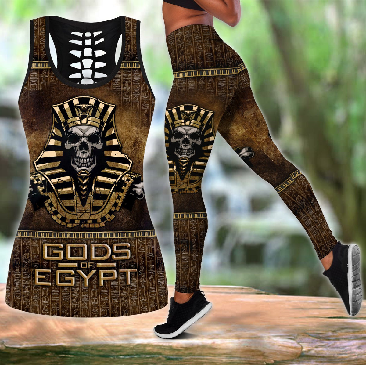 Pharaoh Skull Ancient Egypt 3D print Combo Legging Tank