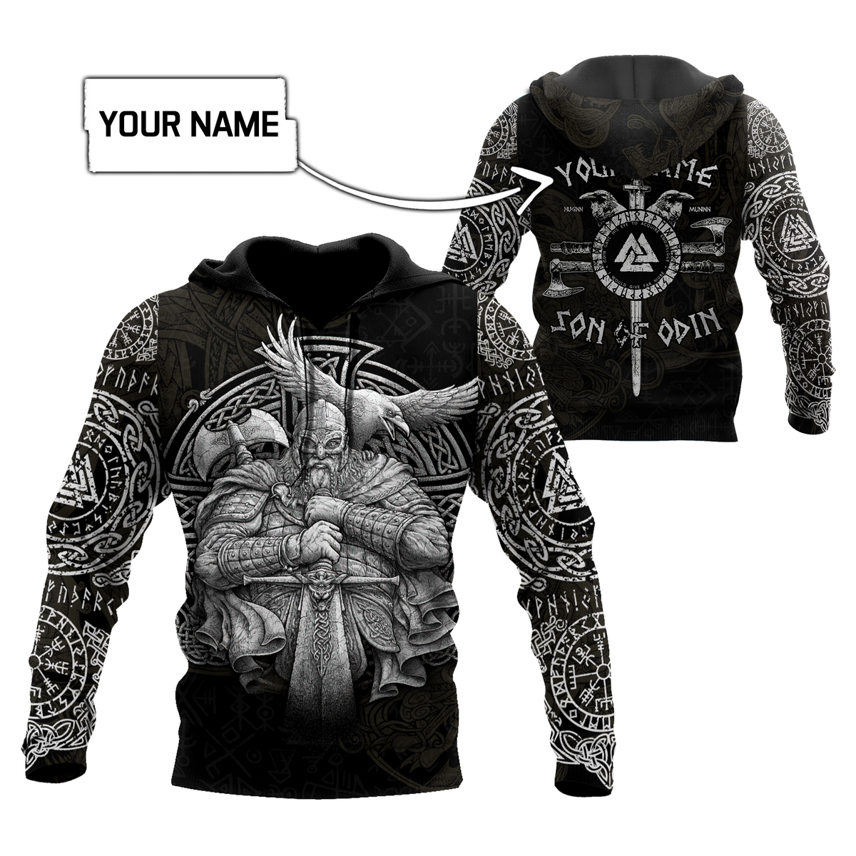Customized Name Viking 3D All Over Printed Unisex Shirts