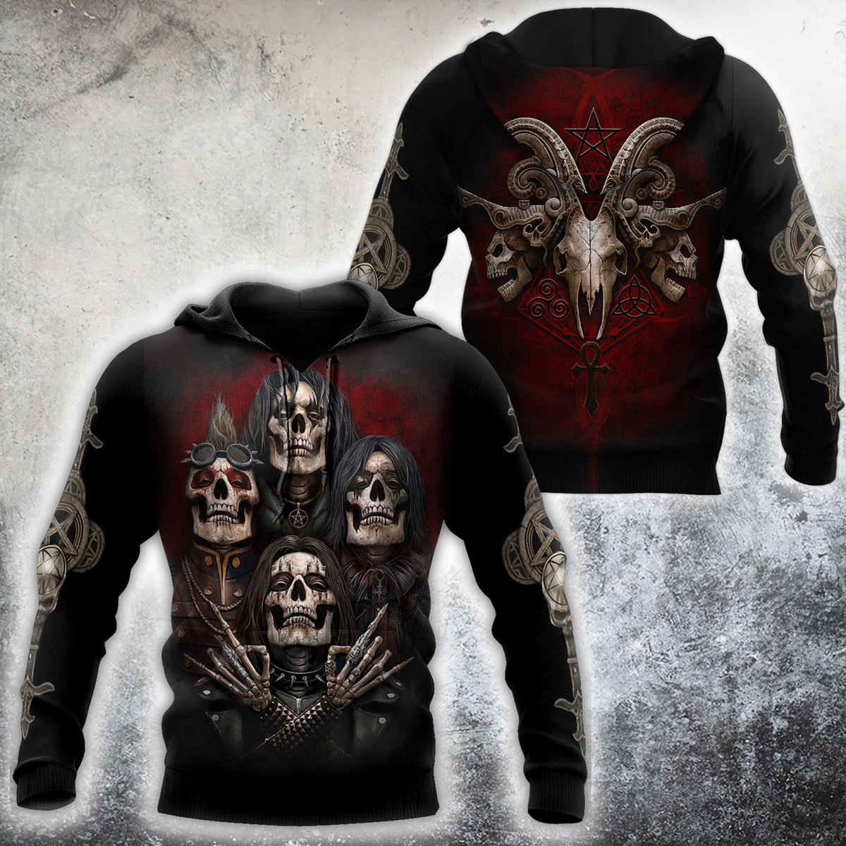 Skull Boy Band Hoodie For Men And Women NTN04032105