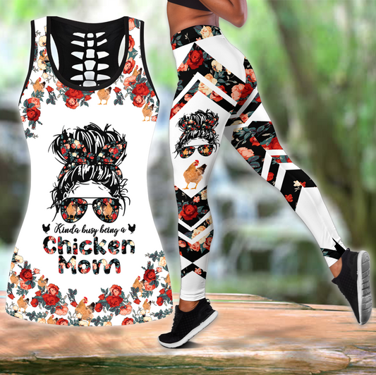 Chicken Mom Combo Legging + Tank Top