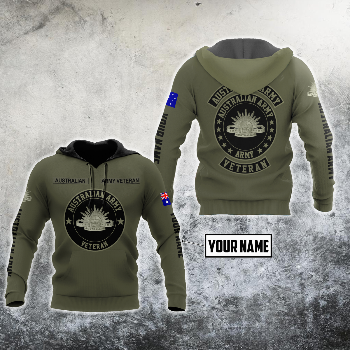 Personalized Name XT Australian Army Pullover 3D All Over Printed Shirts DA10032102