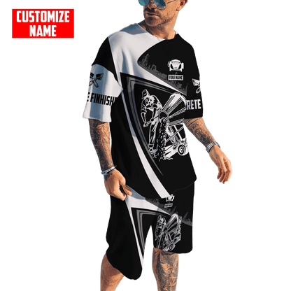 Customized Name Mixer Concrete Finisher 3D All Over Printed Unisex Shirts