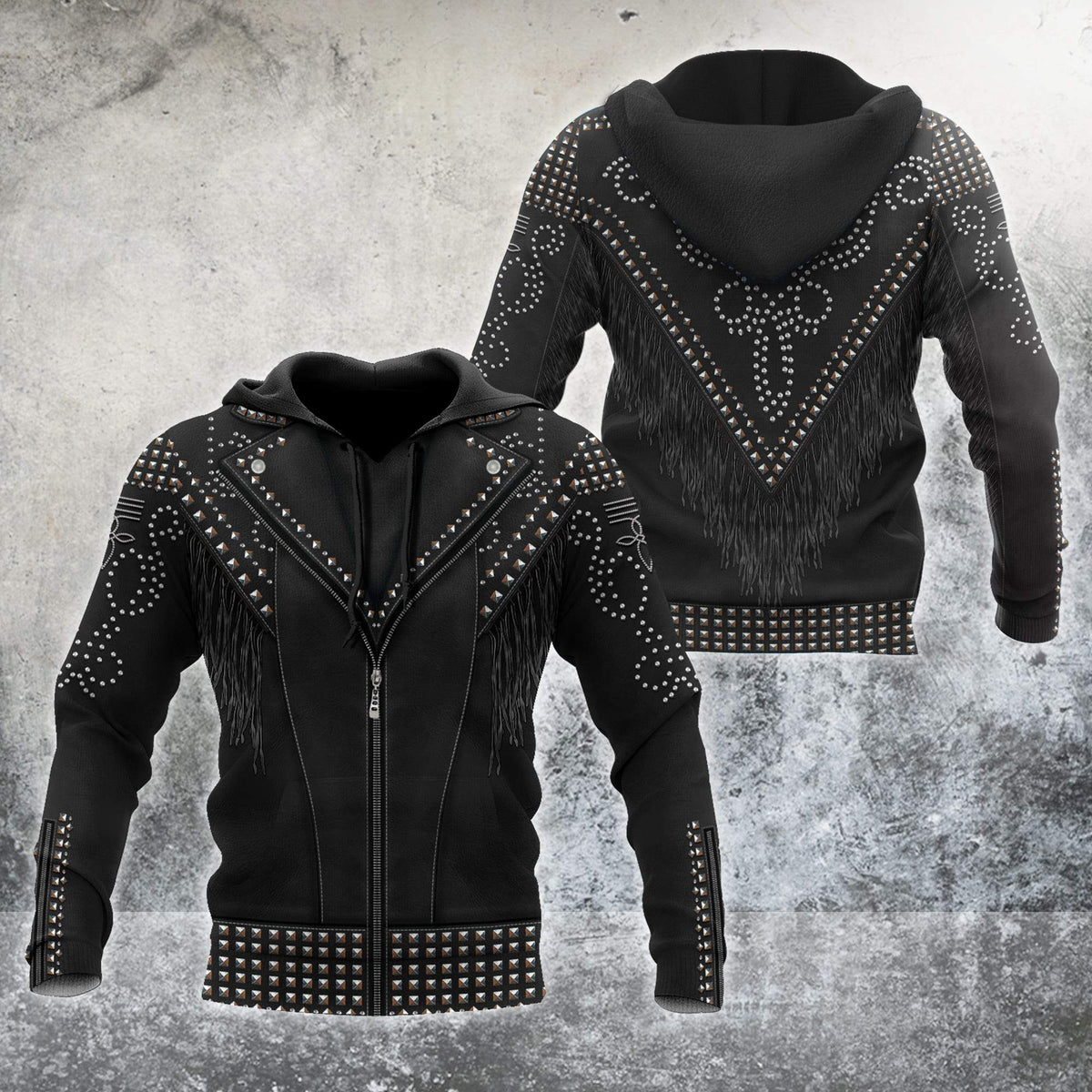 Native Cowboy Jacket No22 Cosplay 3D Over Printed Unisex Deluxe Hoodie ML