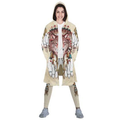 Love Wolf Native American 3D All Over Printed Shirts for Women