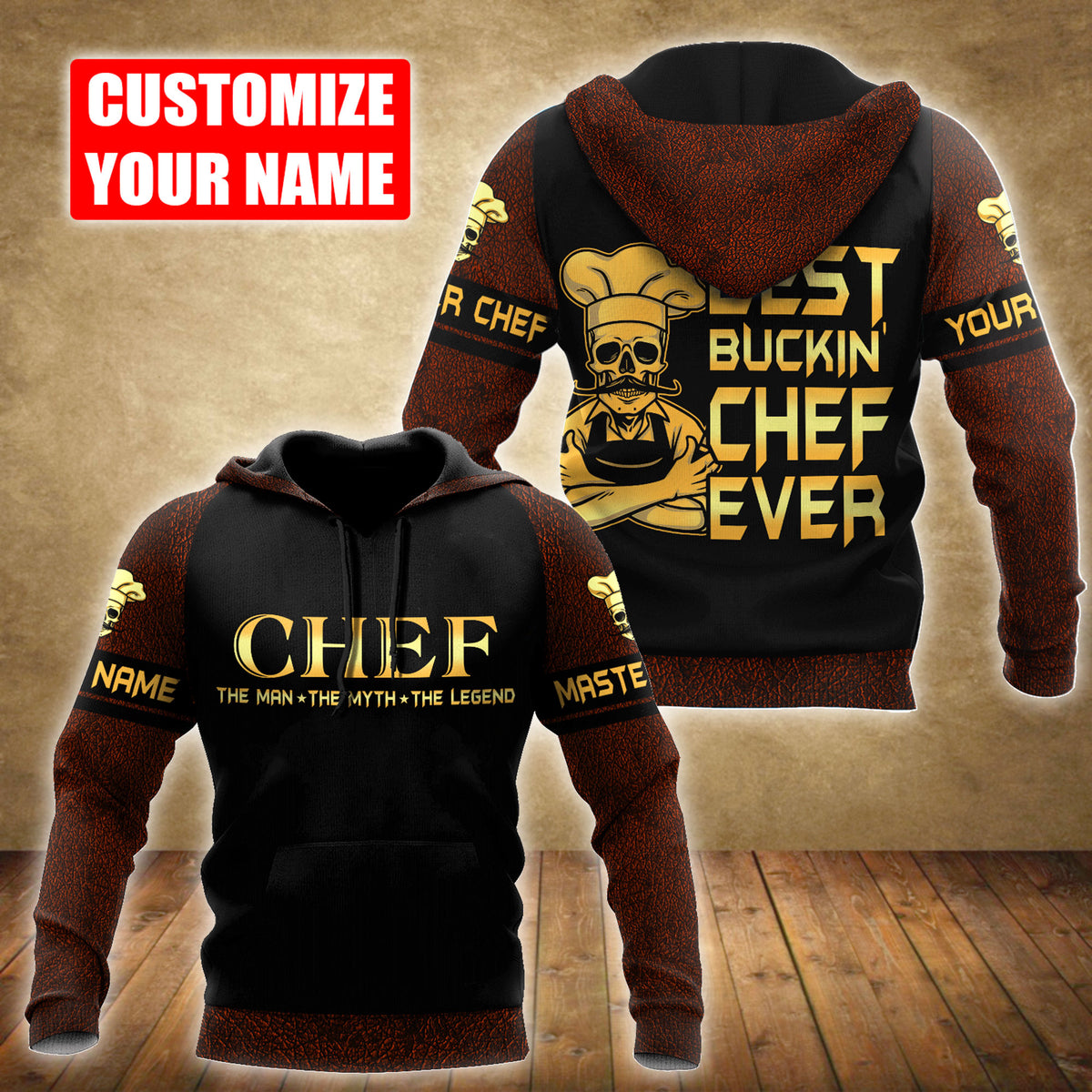 Custom Name Master Chef 3D All Over Printed Unisex Shirts