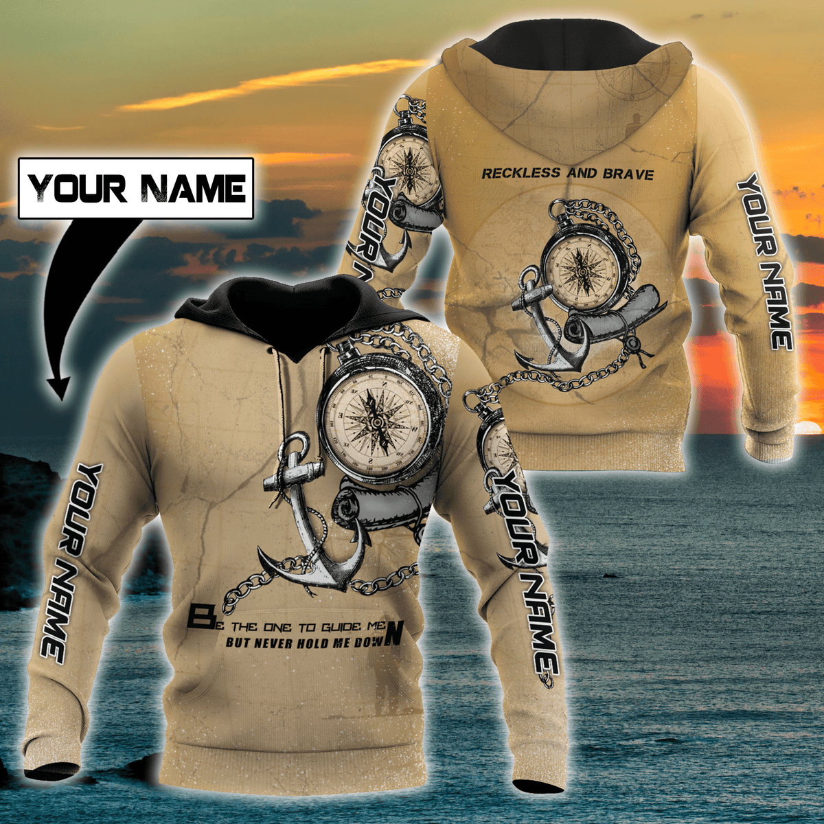 Custom name Proud Seaman Meaningful Tattoo unique 3d design shirts