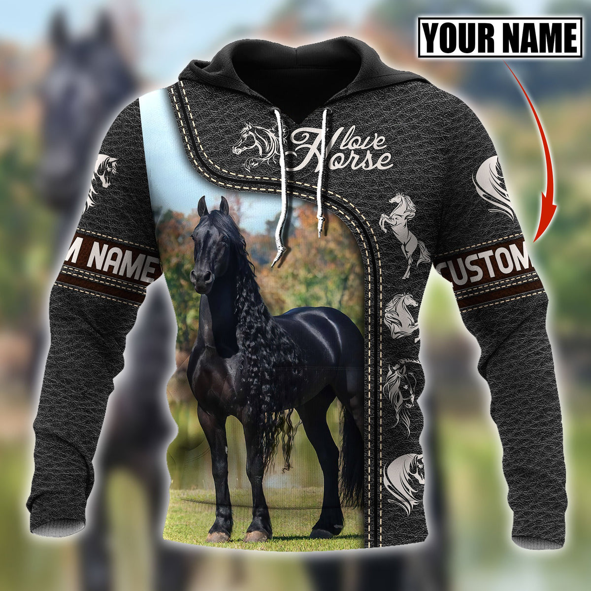 Personalized Name Premium Horse 3D All Over Printed Unisex Shirts CB