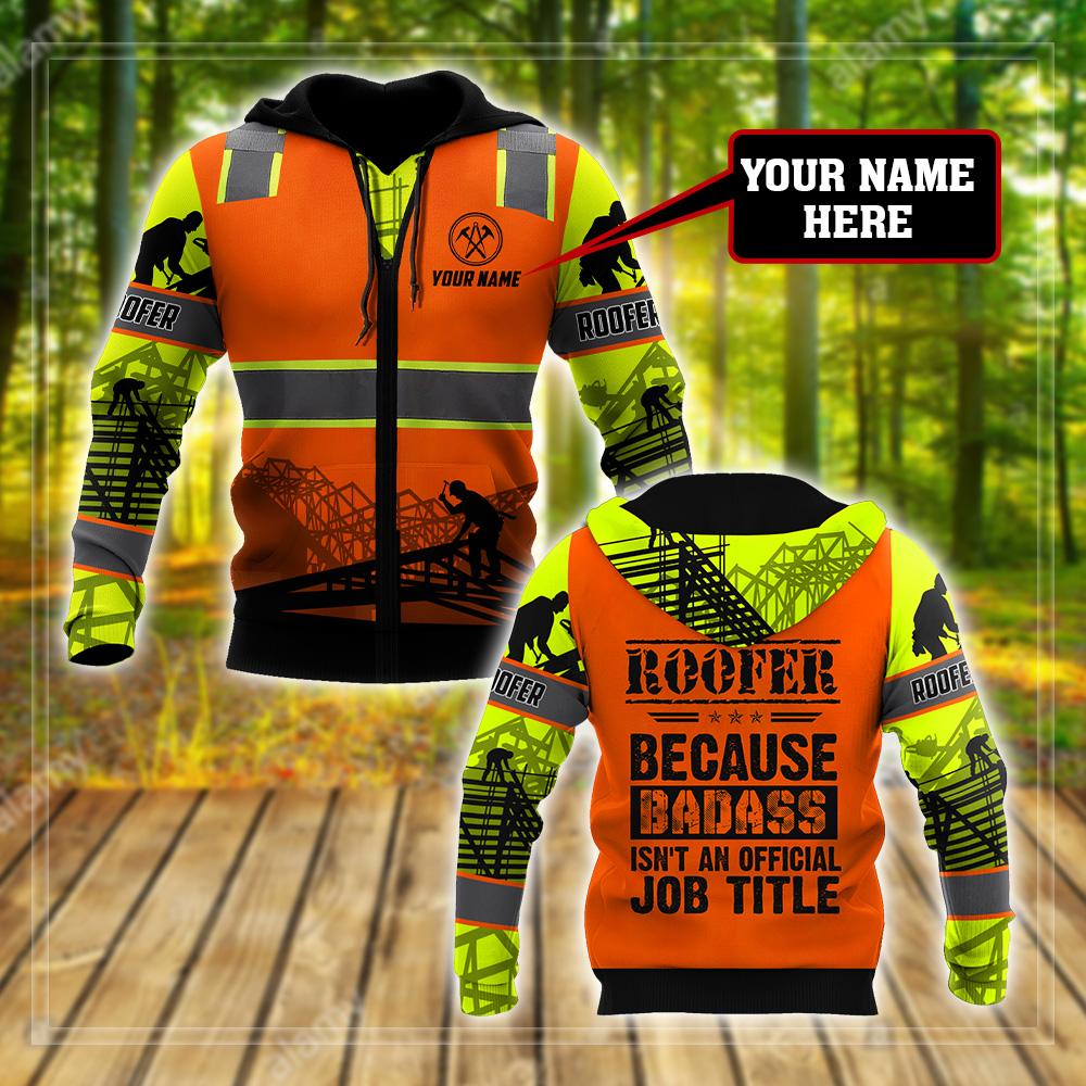 Premium Personalized Unisex 3D Printed Badass Roofer Shirts MEI