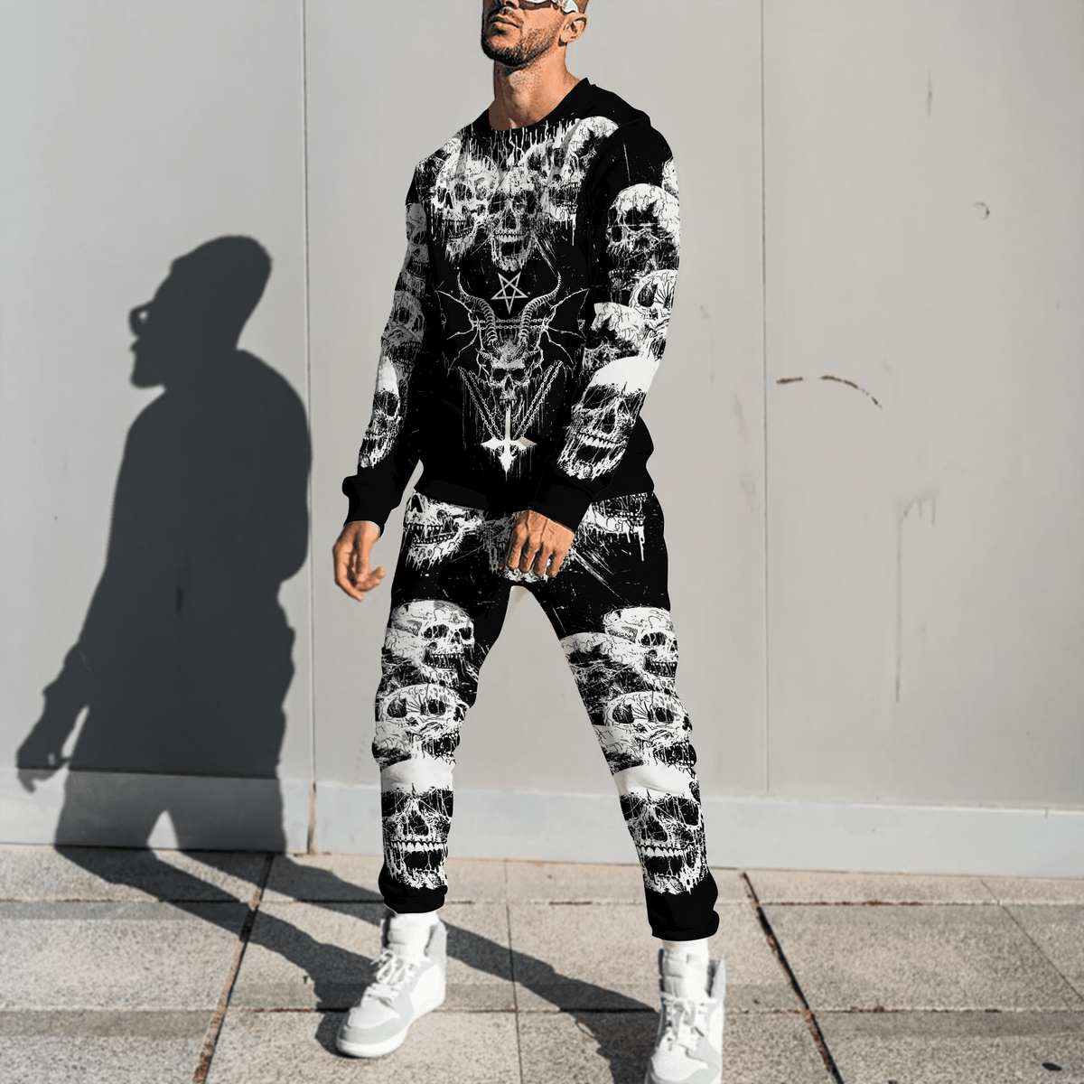 Dark Satanic 3D All Over Printed Combo Sweater + Sweatpant