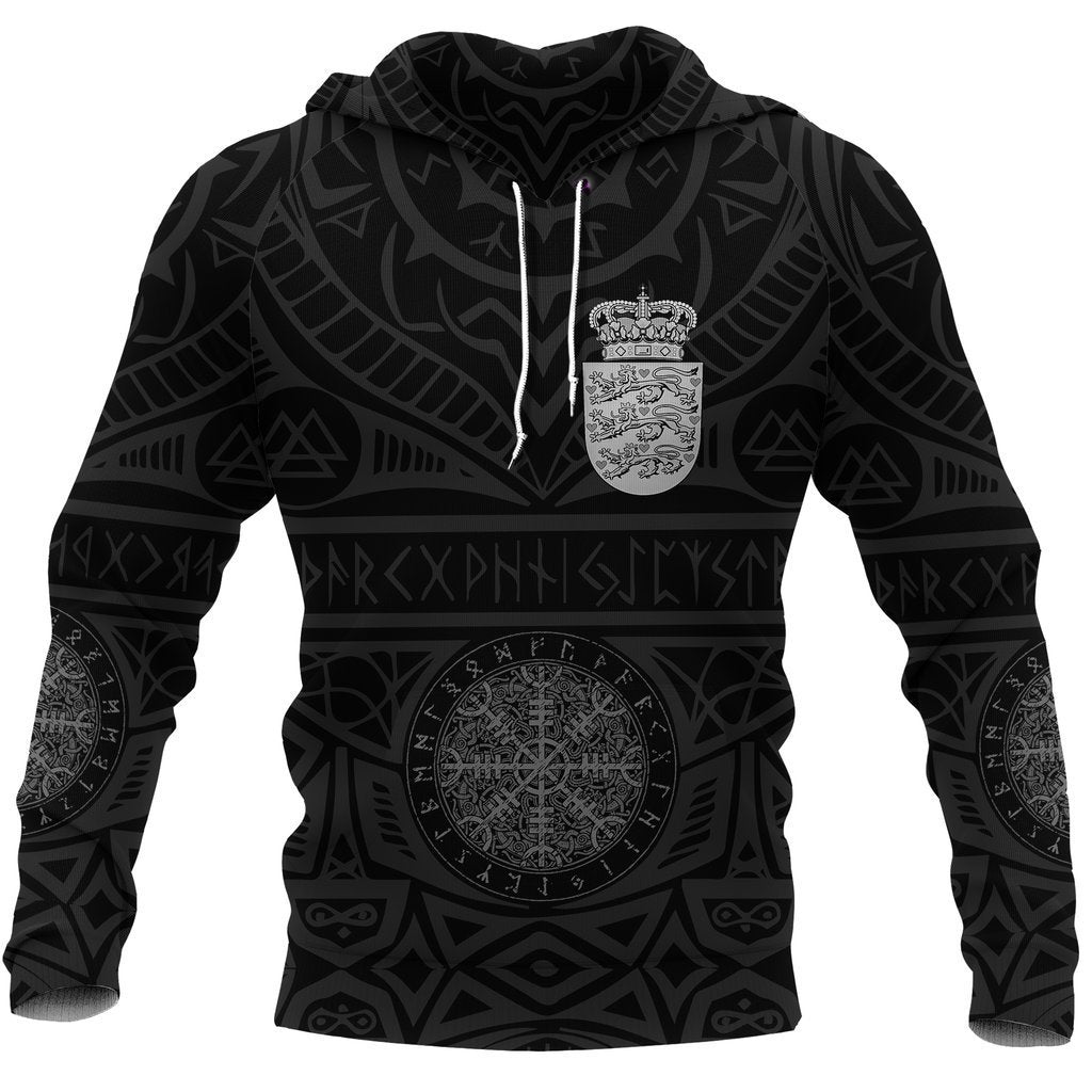Denmark Vikings Tattoo Hoodie-ALL OVER PRINT HOODIES-HP Arts-Hoodie-S-Vibe Cosy™