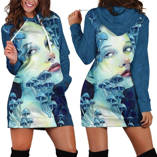 All Over Print Many mushrooms-Apparel-NTH-Hoodie Dress-S-Vibe Cosy™