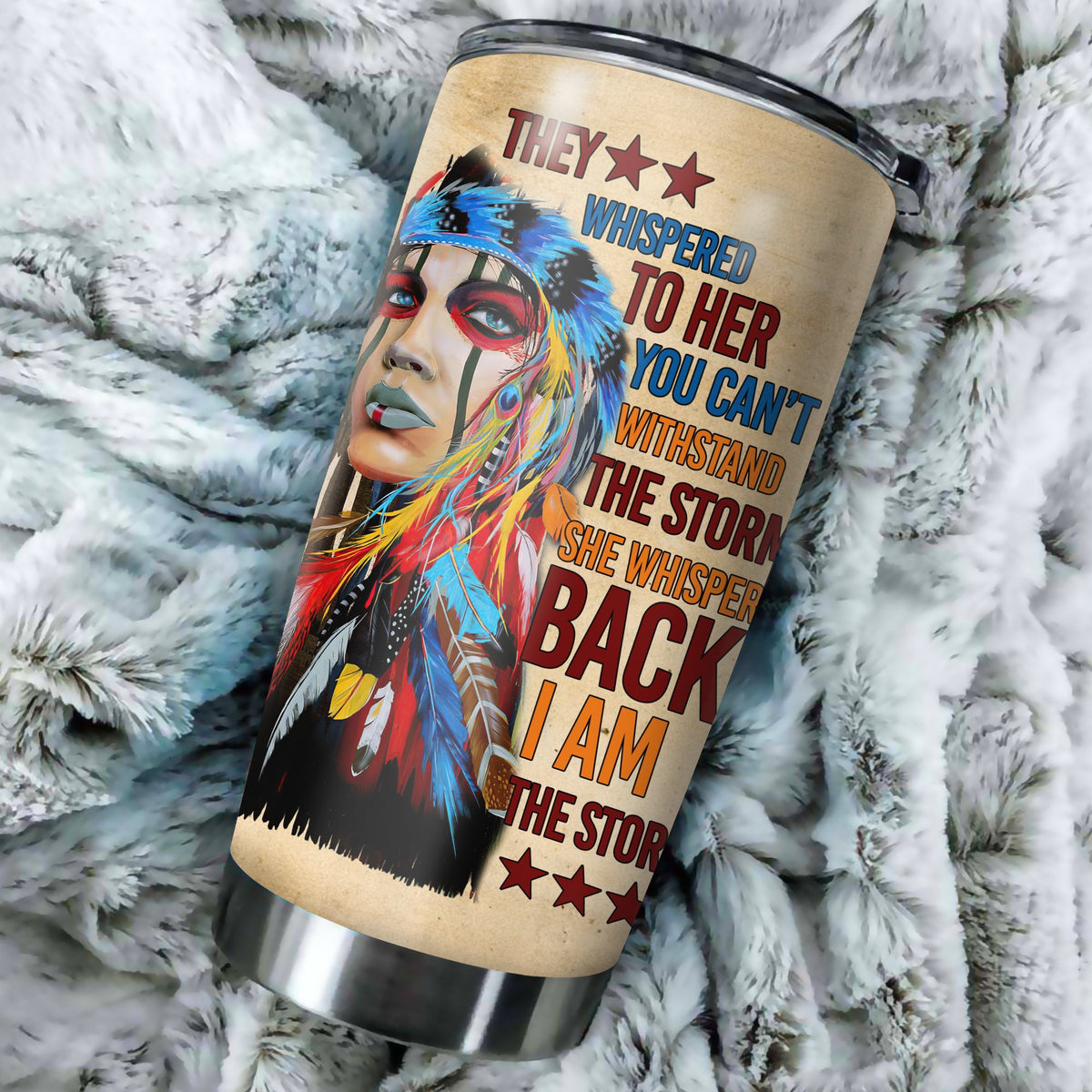 Customize Name Native American Steel Tumbler