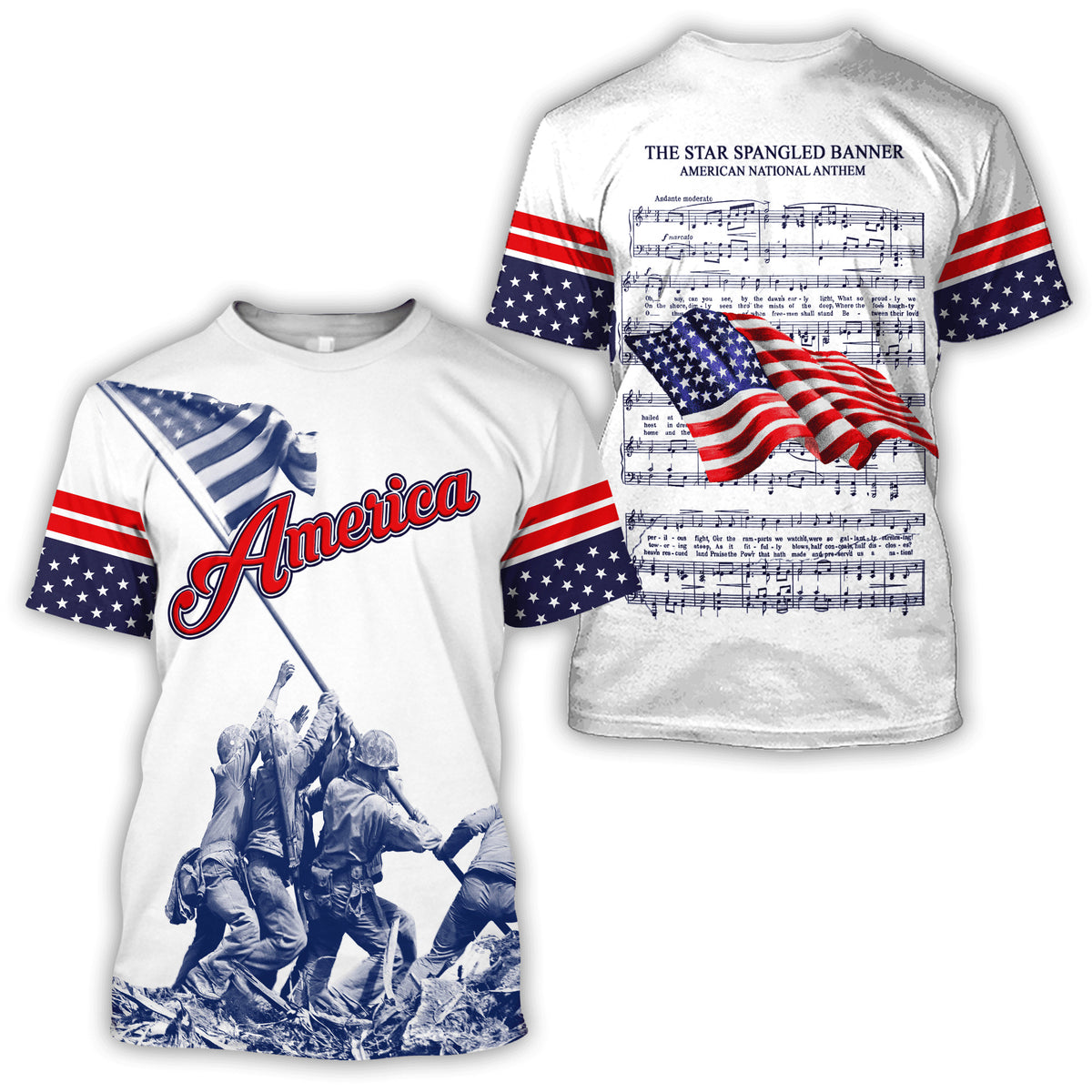 American 3D All Over Printed Unisex Shirts