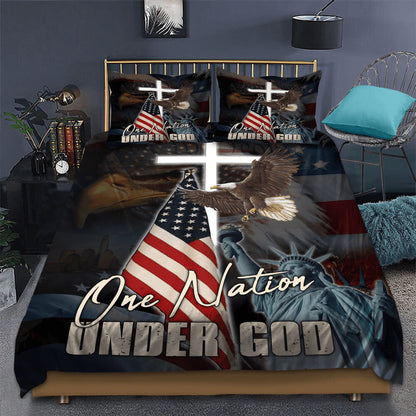 American - One Nation Under God 3D All Over Printed Bedding Set