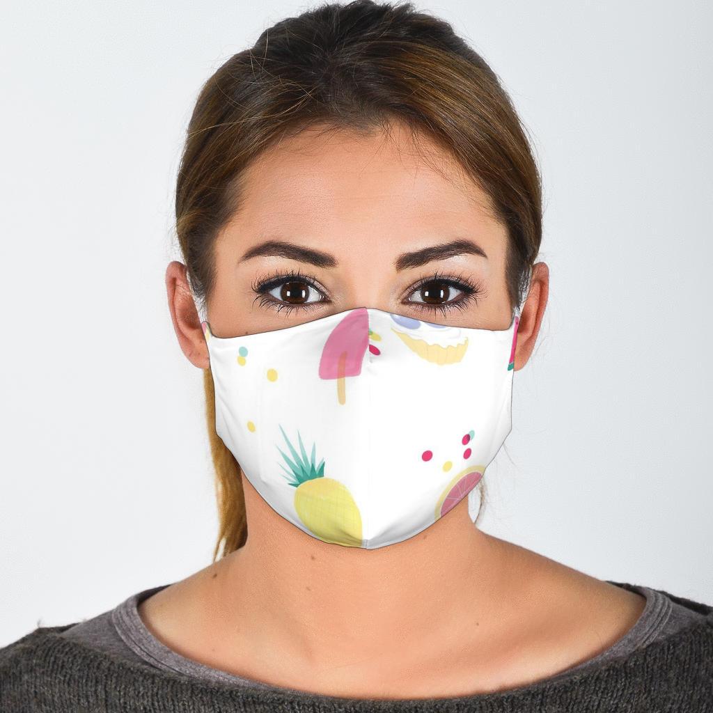 Tropical Fruits Face Mask with 5 Layer Filters-Amaze Style™-Face Mask - Tropical Fruits Face Mask with 5 Layer Filters-Adult Mask + 2 FREE Filters (Age 13+)-Vibe Cosy™