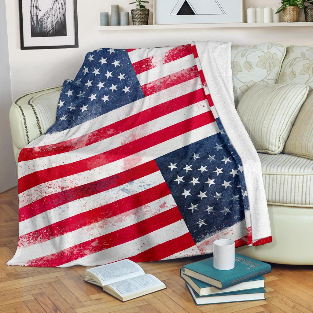 American Flag Fleece Throw Blanket-Amaze Style™-Premium BlanketAmerican Flag Fleece Throw Blanket-Youth (56 x 43 inches / 140 x 110 cm)-Vibe Cosy™