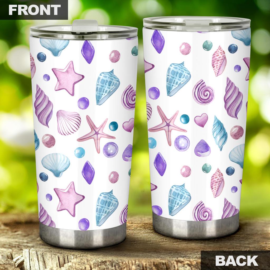 Tumbler Sea Shells-Amaze Style™-Tumbler - Tumbler Sea Shells-20oz Large-Vibe Cosy™
